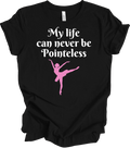 Ballet Dancer Silhouette Pink Ballerina Gift for Girls Women Dancing Trendy Tee