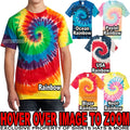 Tie Dye Mens T-Shirt RAINBOW Tye Dyed Tee S, M, L, XL, 2XL, 3XL, 4XL NEW