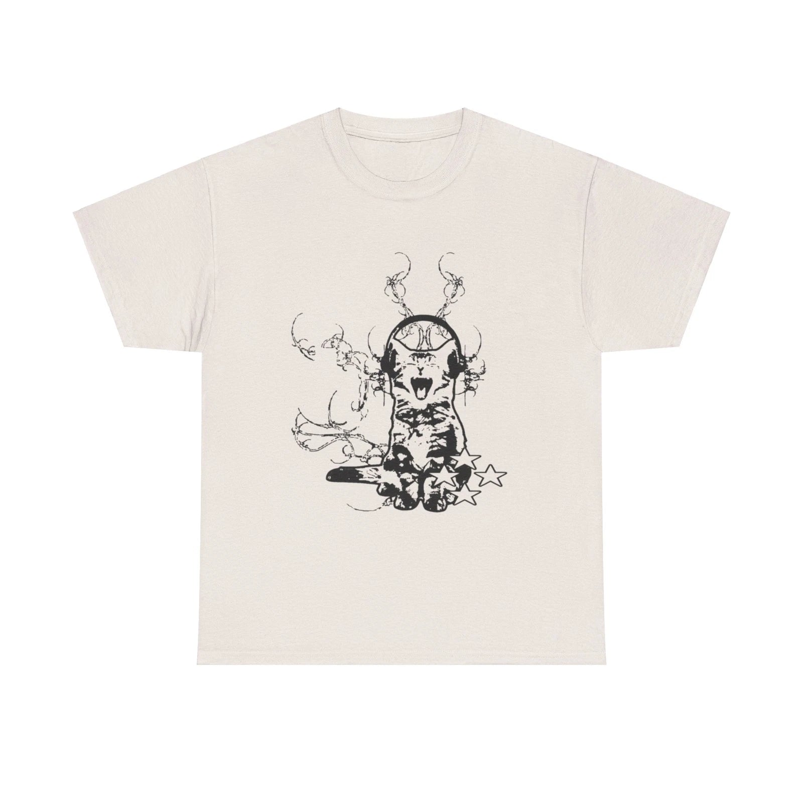 Y2K, Grunge, Unique Graphic Unisex Heavy Cotton Tee - Cool Retro Design
