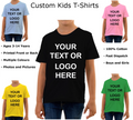 Kids Custom Printed Personalised T-Shirt Customised Children's Tee Fast Delivery