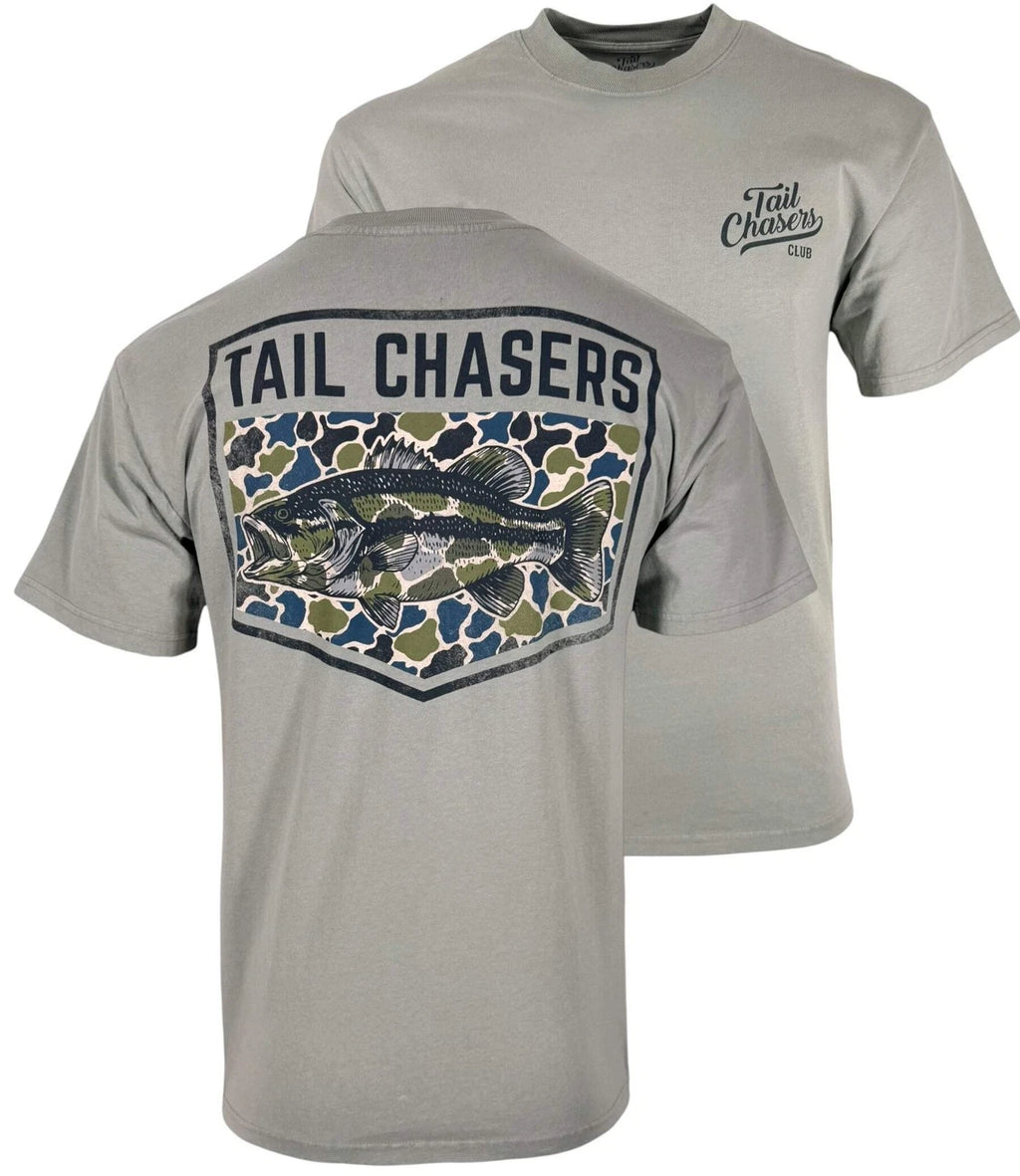 Tail Chasers Club Men’s T-shirt Bass Camo