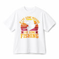 Funny Gone Fishing Retro Bass Graphic Tee Fisherman Joke Daily Wear Tee