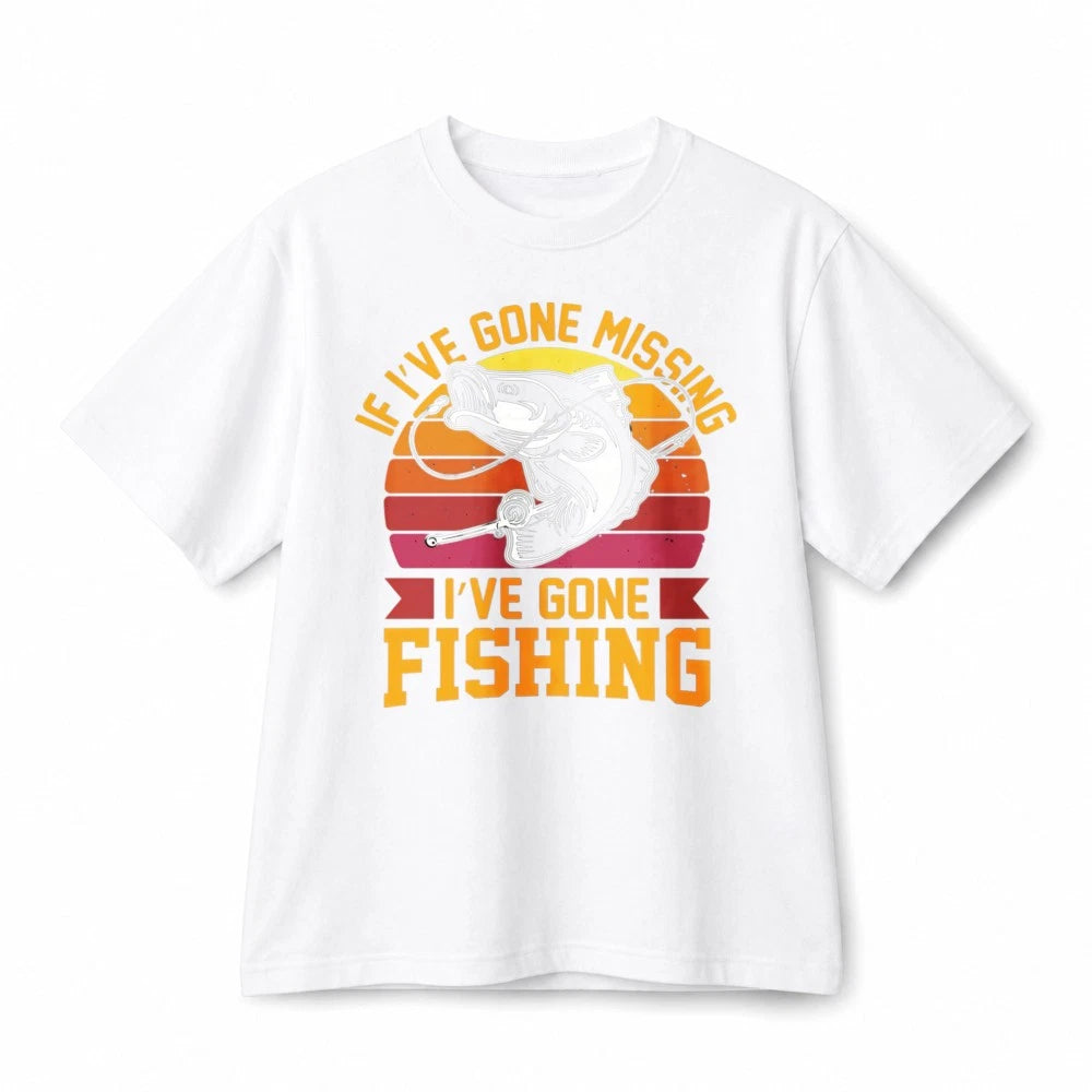 Funny Gone Fishing Retro Bass Graphic Tee Fisherman Joke Daily Wear Tee