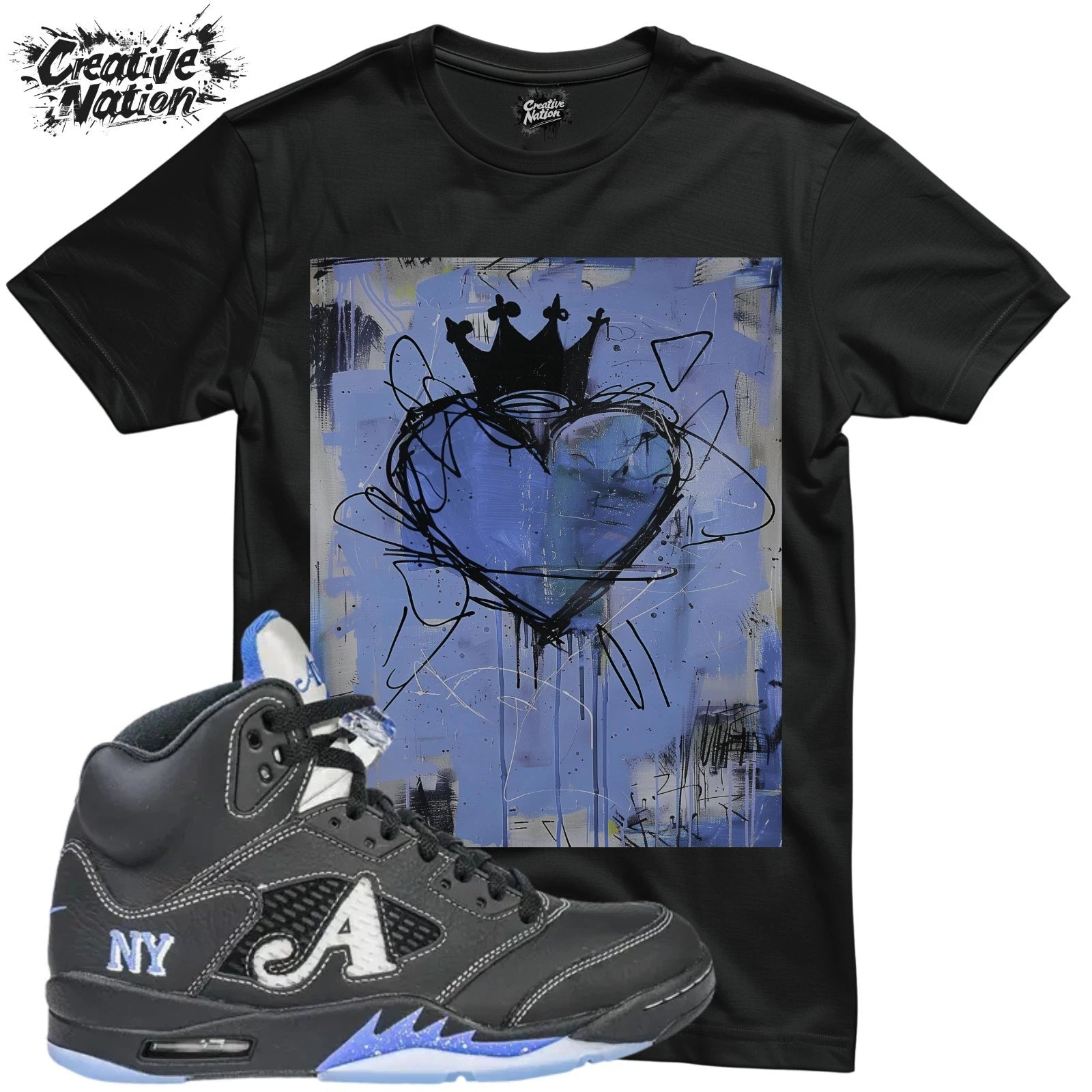Shirt To Match 5 Black Unisex Tee Sneaker Shirt Heart Shirt