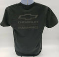 Black T-Shirt w/ Gray Chevrolet Performance Script / Logo & Bowtie Emblem