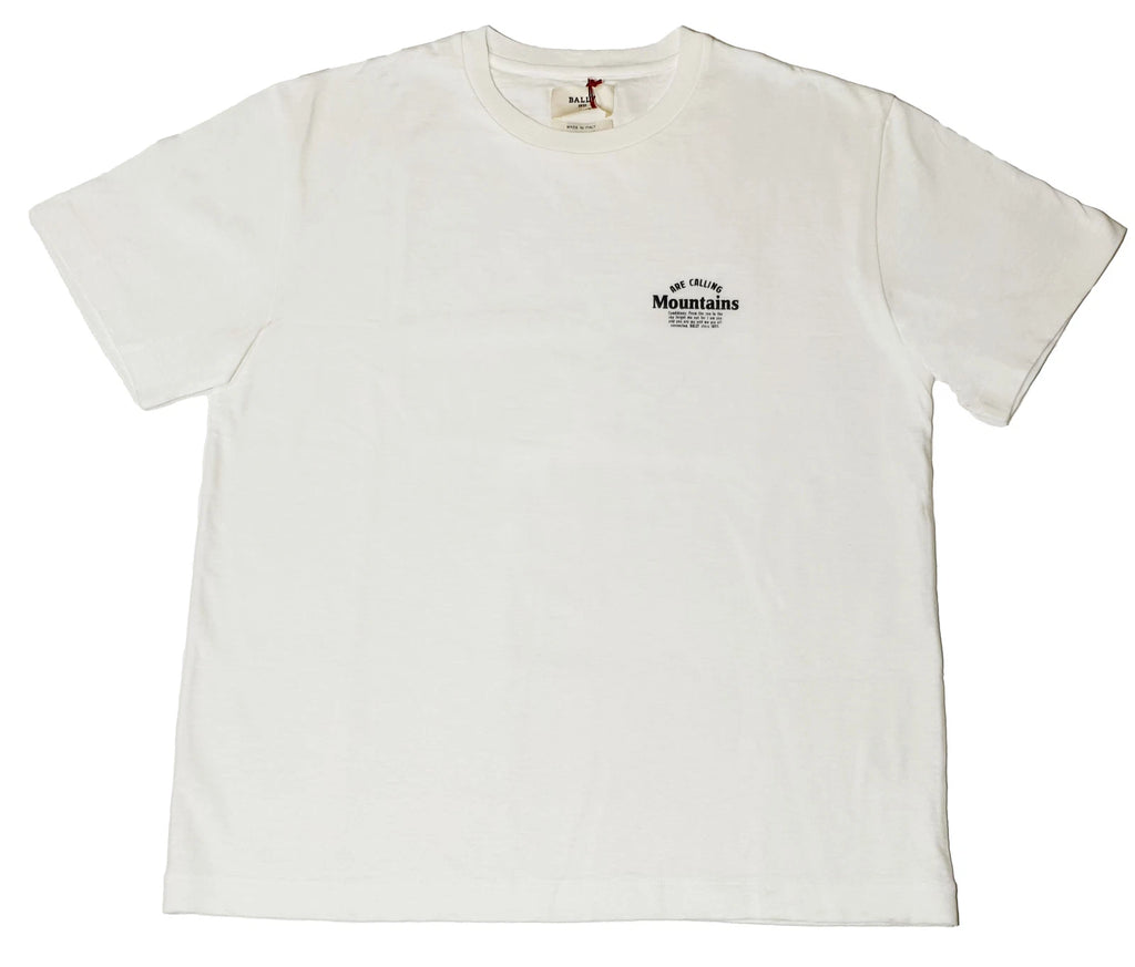 Bally 6240050 Men's White 100% Cotton Print T-Shirt MSRP $300