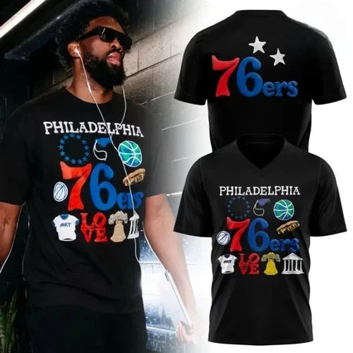 76ers NBA Limited Edition Black Tshirt