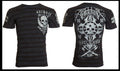 ARCHAIC by AFFLICTION Black MOON COMA Short Sleeve Slim Fit Y2K T-shirt NWT
