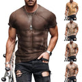 Funny Muscle T-Shirt Printed Humor Shirt 95% Polyester Fabric Casual Wear
