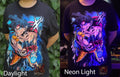 Bardock-Kakarot 's (Son G.) Father Colorful Neon glow T-shirt 100% Cotton