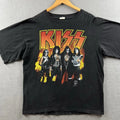 Vintage Kiss Shirt Mens XL Black Alive Worldwide Tour Band 96-97 Concert Flames