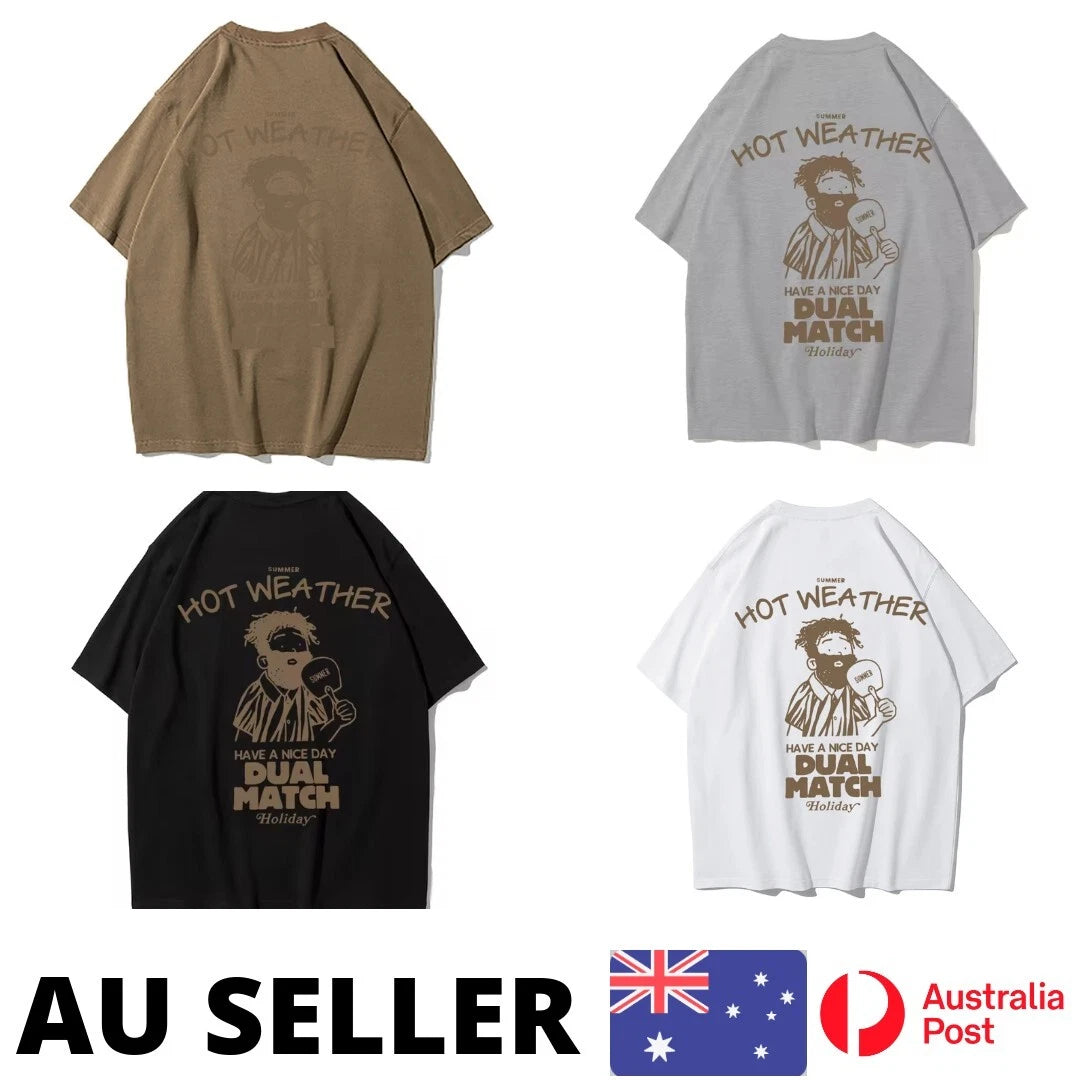 Hot Weather Have A nice Day Shirt Dual Match Men Clothing Kawaii - AU Stock