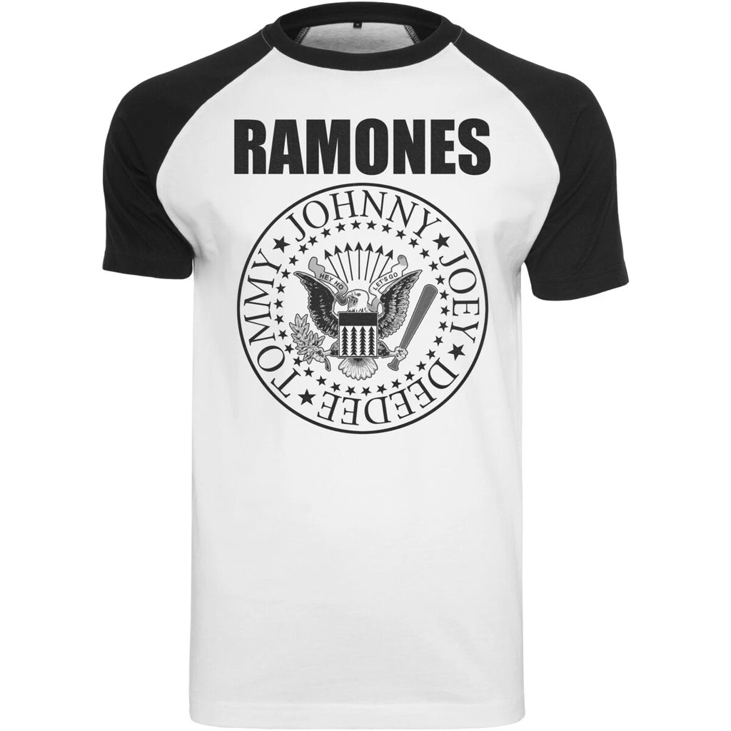Merchcode Ramones Circle Raglan Tee Herren T-Shirt Logo Print Baumwolle Jersey