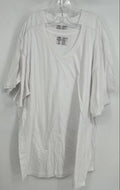 Harbor Bay Mens White Cotton Short Sleeve V-Neck T-Shirt 3XLT Lot Of 2