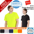 🔥 Hanes Unisex Workwear Short Sleeve Blend Pocket T-Shirt Up To 4XL W110
