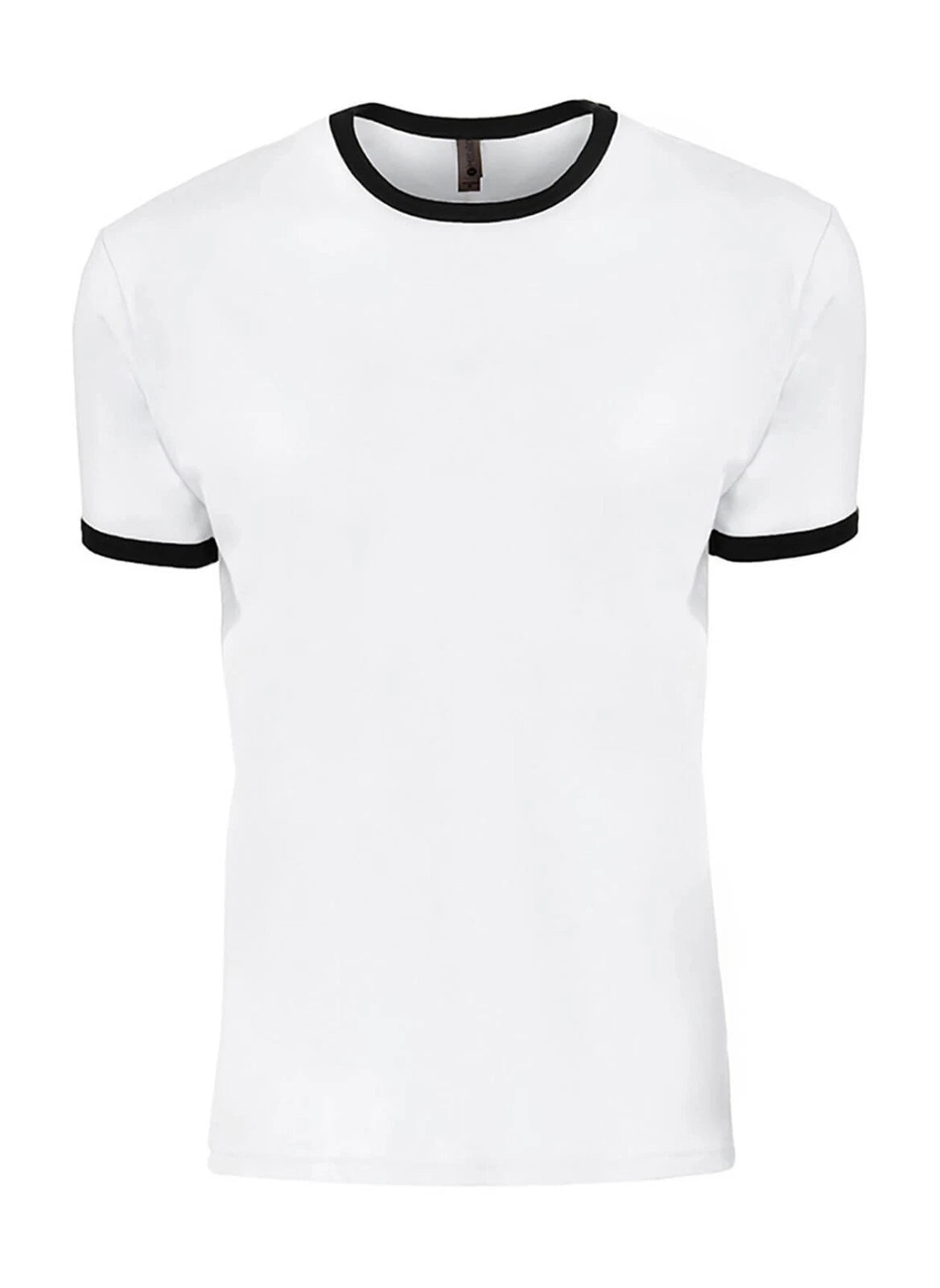 Next Level 3604 t shirt ringer cotton premium shirts white with black