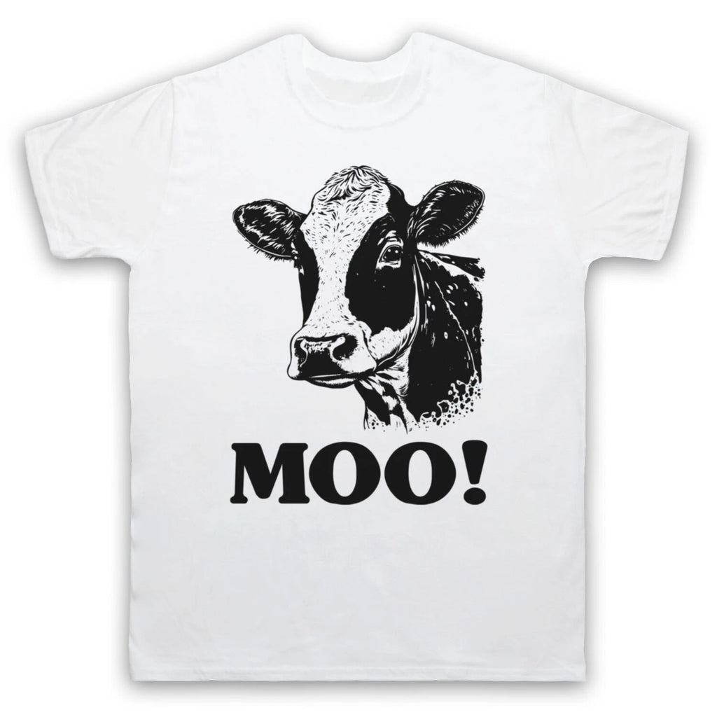 COW MOO! FUNNY SLOGAN BOVINE QUOTE NOISE SILLY MENS & WOMENS T-SHIRT