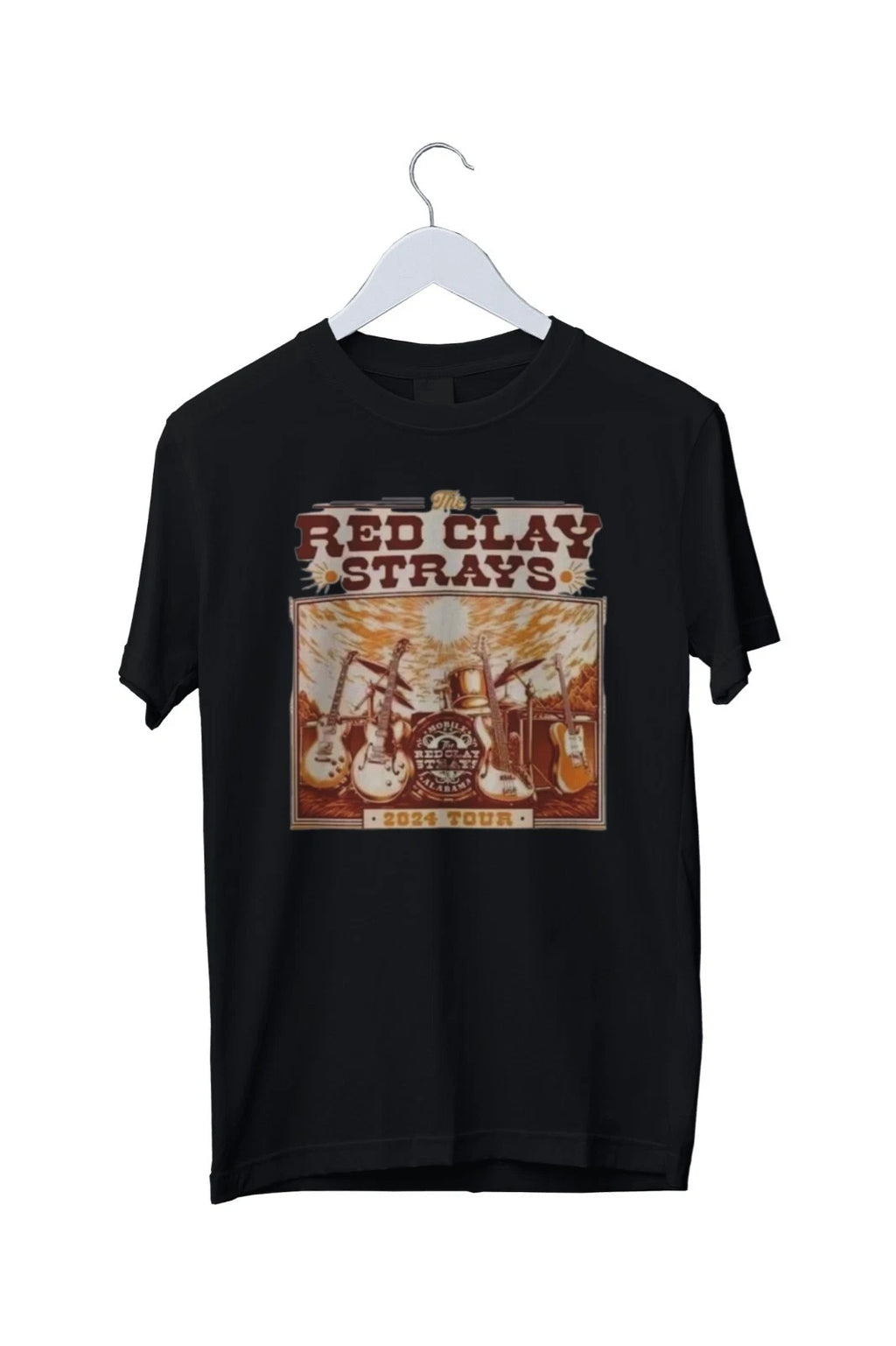 The Red Clay Strays Tour 2024 Graphic Print T-Shirt Mens S M L XL 2 3 4 XL