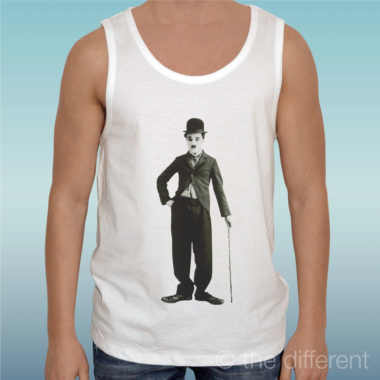 Canotta T-Shirt " Charlie Chaplin Cane " Tank Top Gift Idea