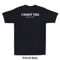 I Want You I Just Can't Flirt Funny Quote （Print On Back) Vintage Men's T-Shirt