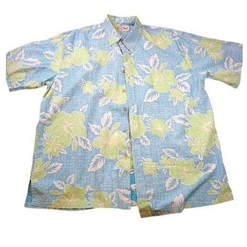 Market Mens Anime Screen Print Graphic Button Up Shirt Sage Green Size S New