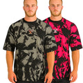 Mens 100% Cotton Tshirt Oversized Women Gym Shirts  Acid Washed Tie Dye Tee Tops