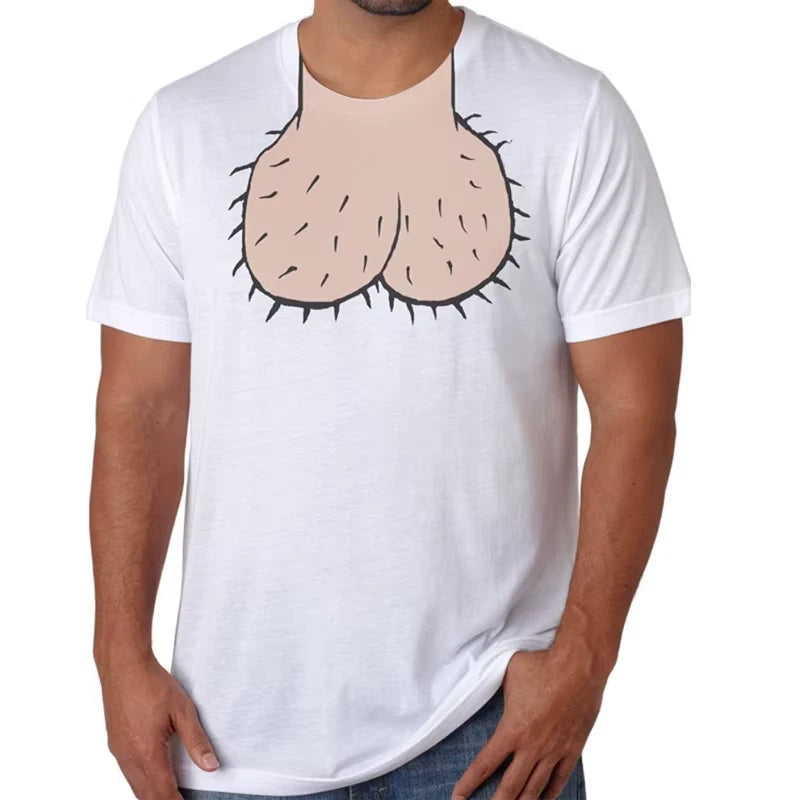 Funny Ballsack Penis Print T Shirts Men Women Humour Creativity Short Sleeve