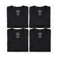 True Classic - Crew Neck - Short Sleeve T-Shirt - Black - Large - 4 Pack