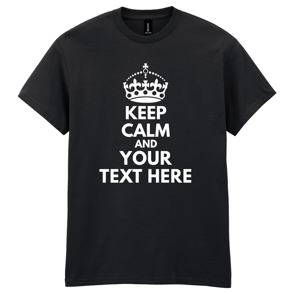 Mens Custom Keep Calm Tshirt • Mens Unisex T Shirt