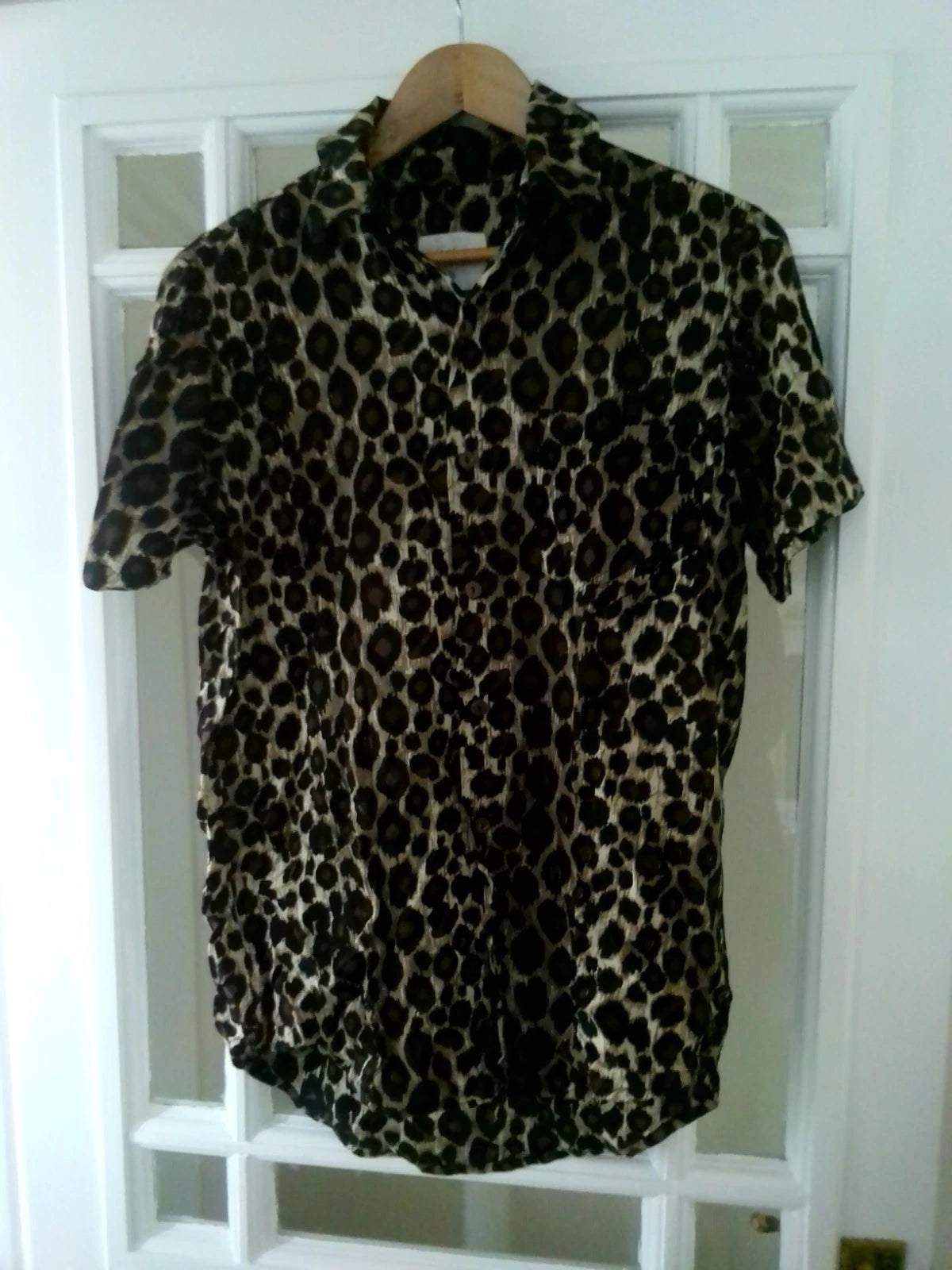 Men's Size  Small The People Vs Short sleeve shirt leopard print rock grunge