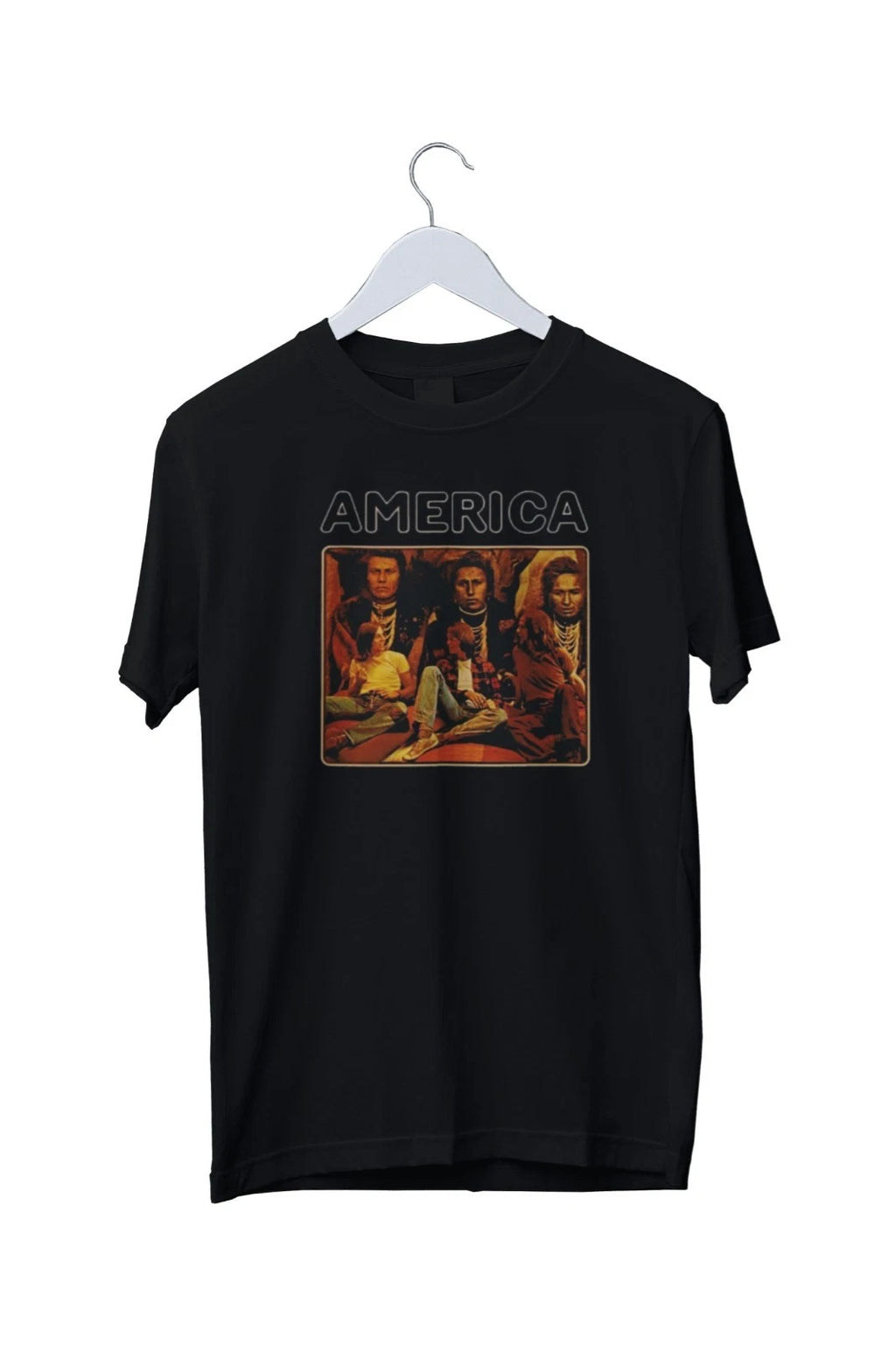 Rare America Band Graphic Print Unisex T-Shirt Mens S M L XL 2 3 4 XL
