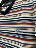 Quiksilver Mens Large Striped V-neck Surf Skate Y2K Knit Shirt Retro Hawaii
