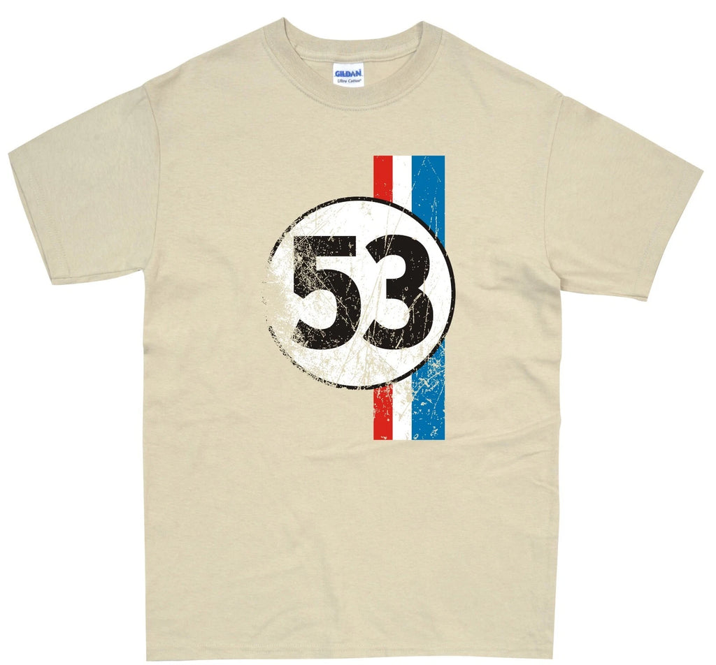 Herbie VW Beetle 53 Retro Vintage Movie T Shirt Classic Car