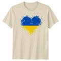 Ukrainian Flag Heart T-Shirt Unisex Patriotic Ukraine Support Gift