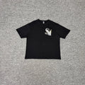 Derschutze Embroidered Logo High Street Casual Men's Loose Round-neck T-shirt