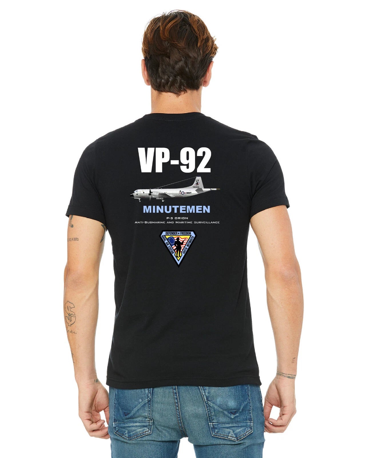 VP-92 Minutemen P-3 Orion Squadron T-Shirt D3, USN Licensed T-Shirt