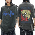 Unisex Dorohedoro Kaiman Shirt S-XXL Washed Black Y2K Anime Manga Graphic Tee