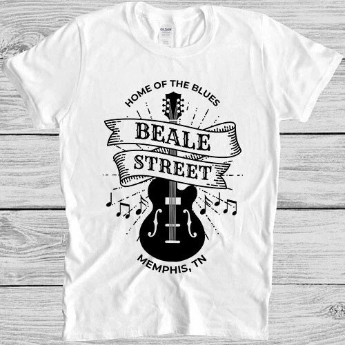 Beale Street Memphis Tennessee Home of the Blues Funny Gift Tee T Shirt M1228
