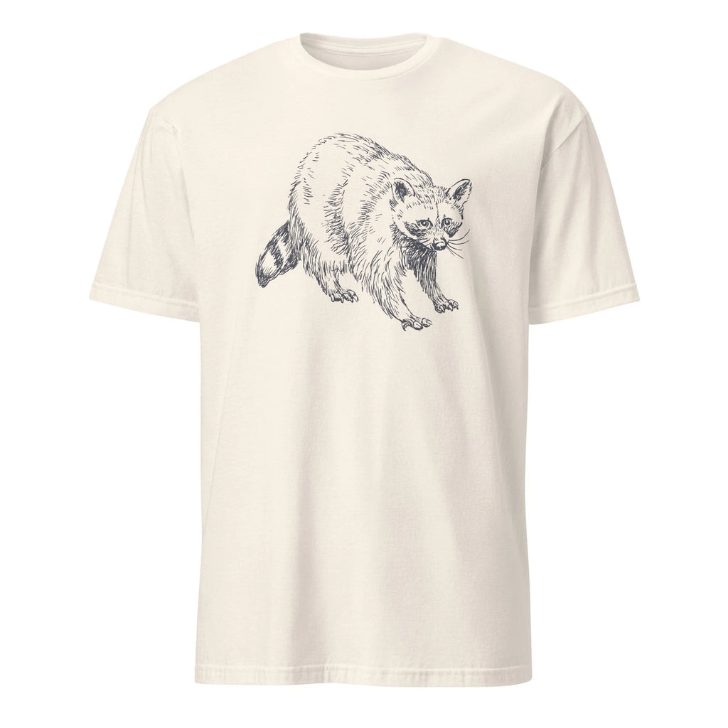 Vintage Raccoon Shirt Dark Blue Nature Graphic Tee Aesthetic Wildlife