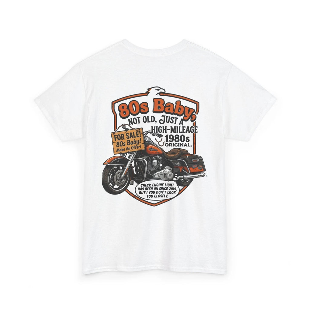 80s Baby Motorcycle Tee | Retro 80s High Mileage Biker Shirt | Tees.By.HarDriver