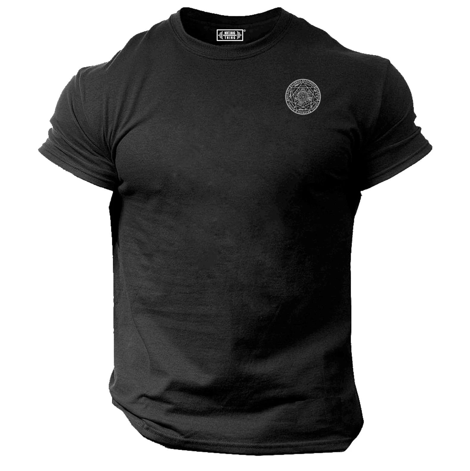 Seal of Archangels T Shirt Pocket Gym Clothing Bodybuilding Training Workout Top