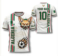 Algeria Fan Shirt Custom Name Number Soccer T Shirt Fox Supporter Gift