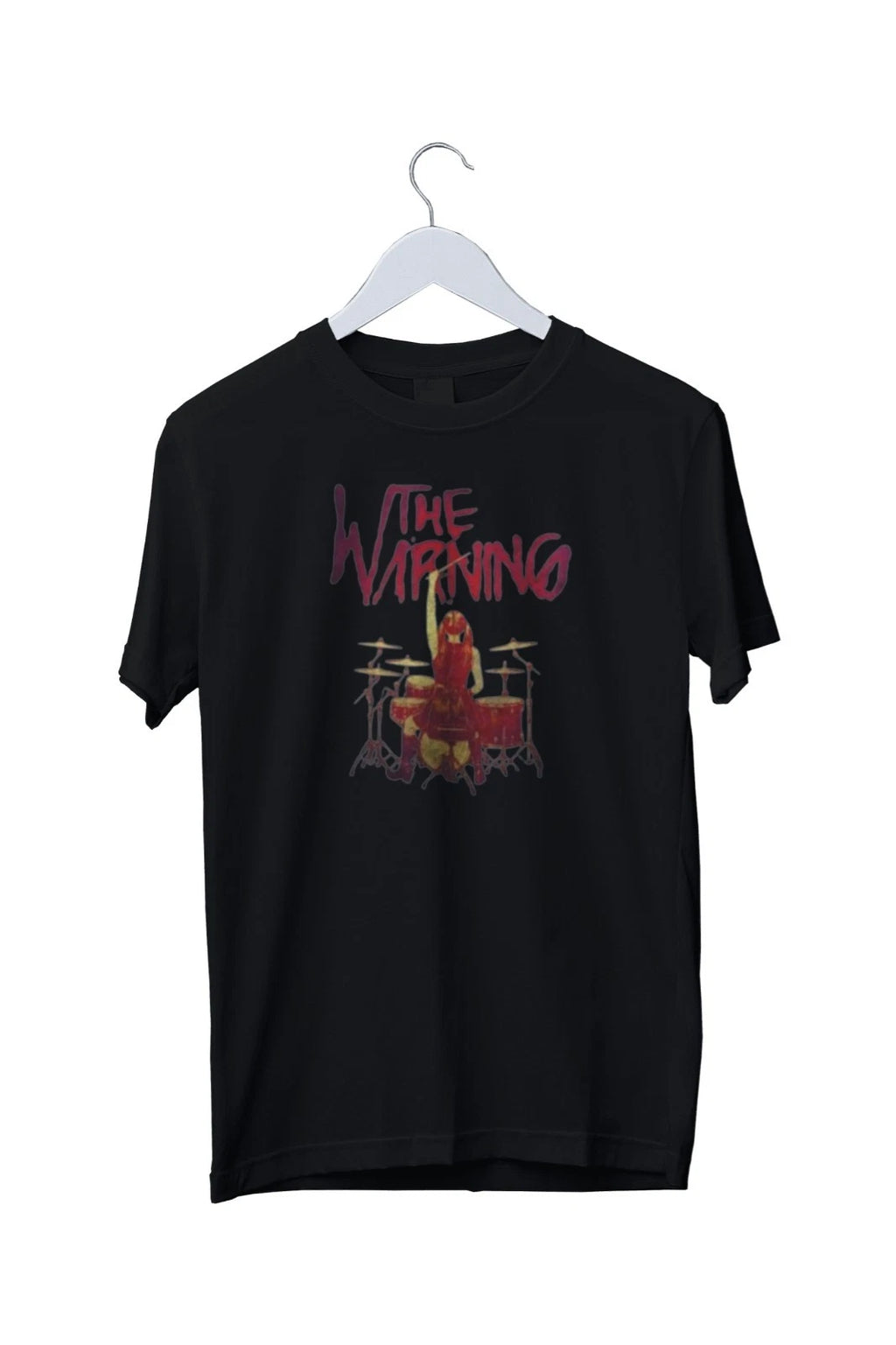 The Warning Band Rock Music Graphic Print T-Shirt Mens S M L XL 2 3 4 XL