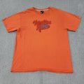 Nautica Jeans VTG Y2K Shirt Mens Large Orange Logo Graphic