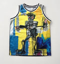 Jean-Michel Basquiat Art Tank Top  XL Colorful Graphic Print Streetwear Style