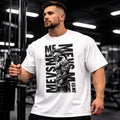 ME VS ME Gym T-Shirt Men Spartan Workout Fitness Motivation Oversized Streetwear