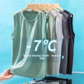 Men's Ice Silk Mesh Vest Lightweight Sports Summer Wear Sleeveless T-shirt Tank