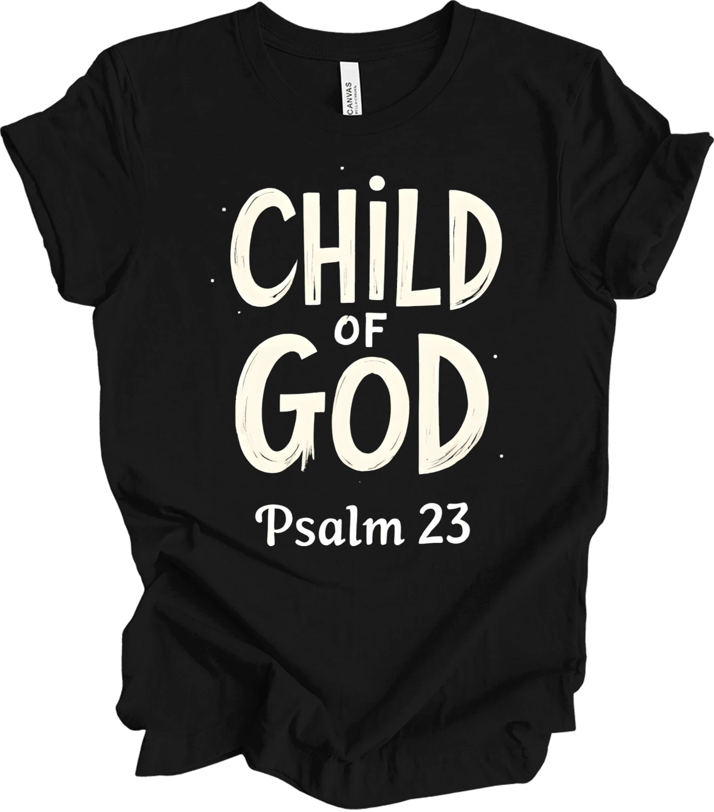 Child of God Psalm 23 Design – Inspirational Faith-Based Minimalist T-shirt