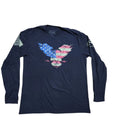 Grunt Style Men L Freagle Black Long Sleeve Graphic Shirt Patriotic