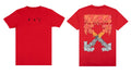 Off-White Marker Reprint Slim Fit T-Shirt Samba Red Streetwear Tee S-5XL